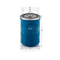 Фильтр масляный MANN-FILTER W 830/3